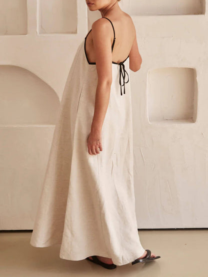 A-Linien-Kleid mit kontrastierenden Strapsen im Summer Vibe-Stil