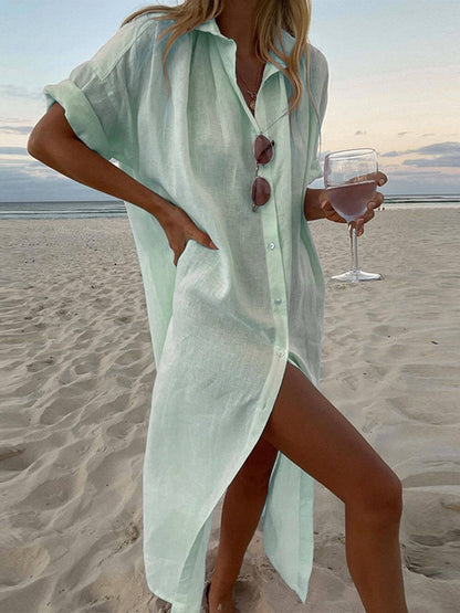 Concept Simple Maxi-Hemdkleid