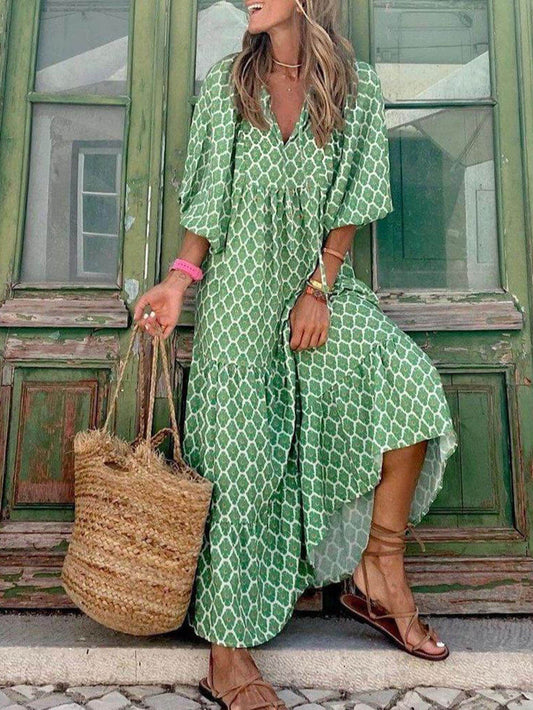 Maxikleid mit Bohemien-Print