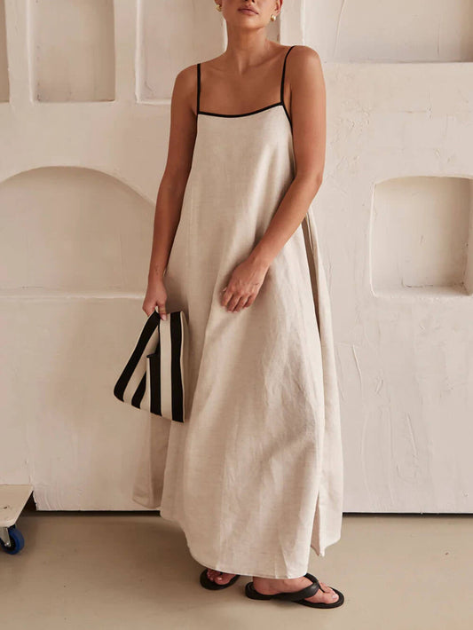 A-Linien-Kleid mit kontrastierenden Strapsen im Summer Vibe-Stil