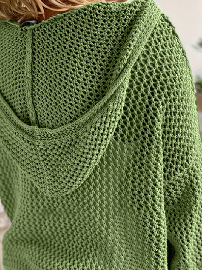 Lana Strick-Kapuzenpullover