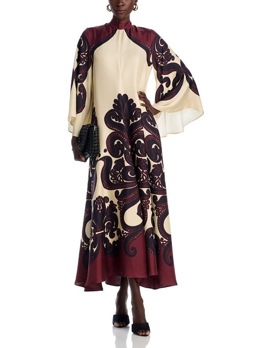 Elegance Ease – Umwerfendes Maxikleid mit Grenadill-Print