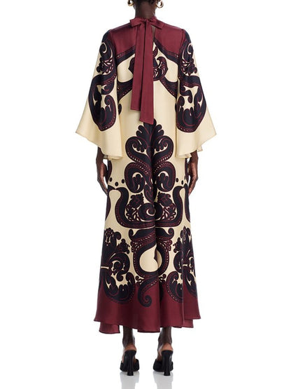 Elegance Ease – Umwerfendes Maxikleid mit Grenadill-Print
