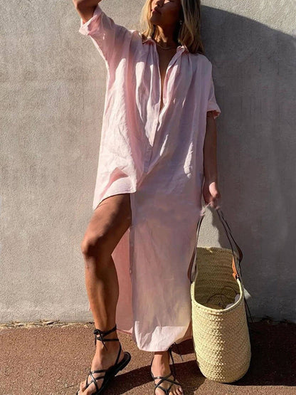 Concept Simple Maxi-Hemdkleid
