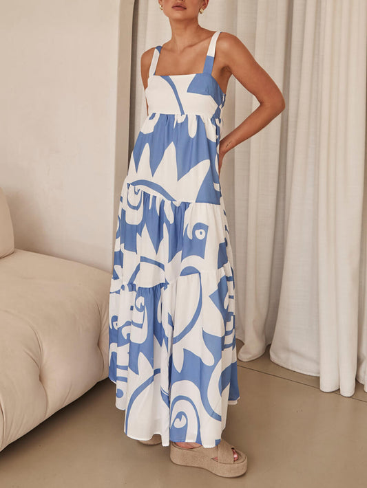 Bezauberndes Maxikleid mit geometrischem Print
