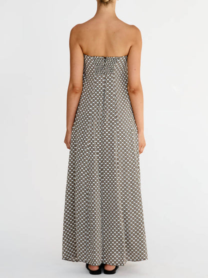 Maxikleid mit böhmischem Rautenmuster