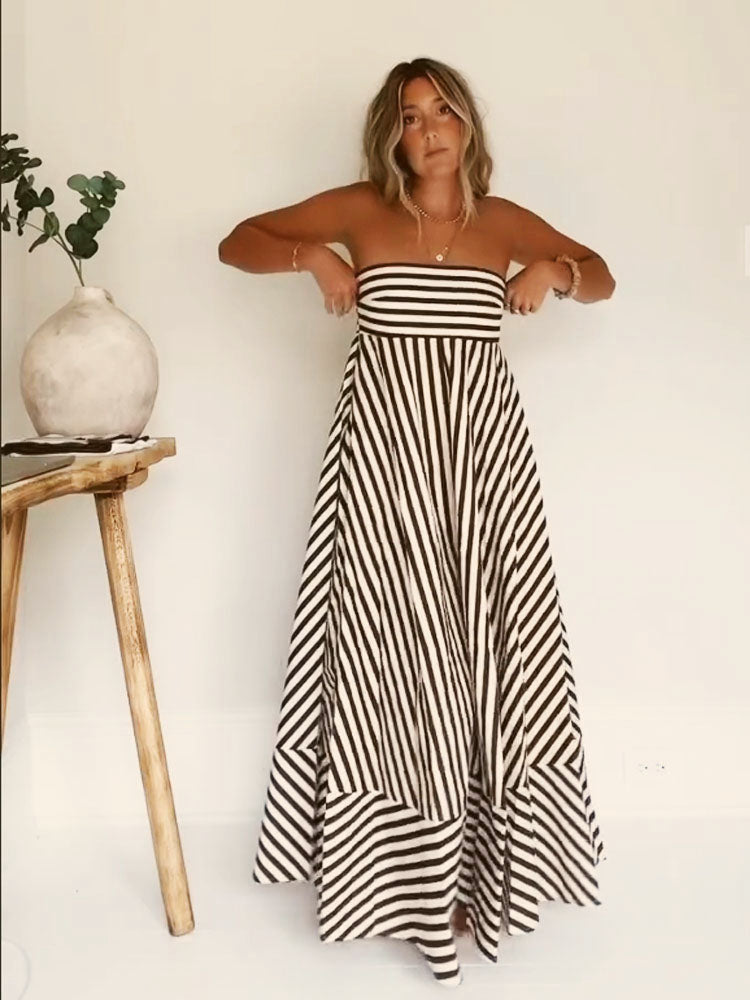 Nocturnal Charm – Gerüschtes Maxikleid