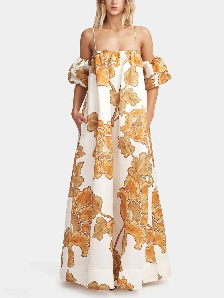 Sling-Kleid mit Blumendruck