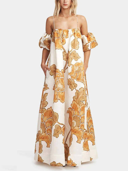 Sling-Kleid mit Blumendruck