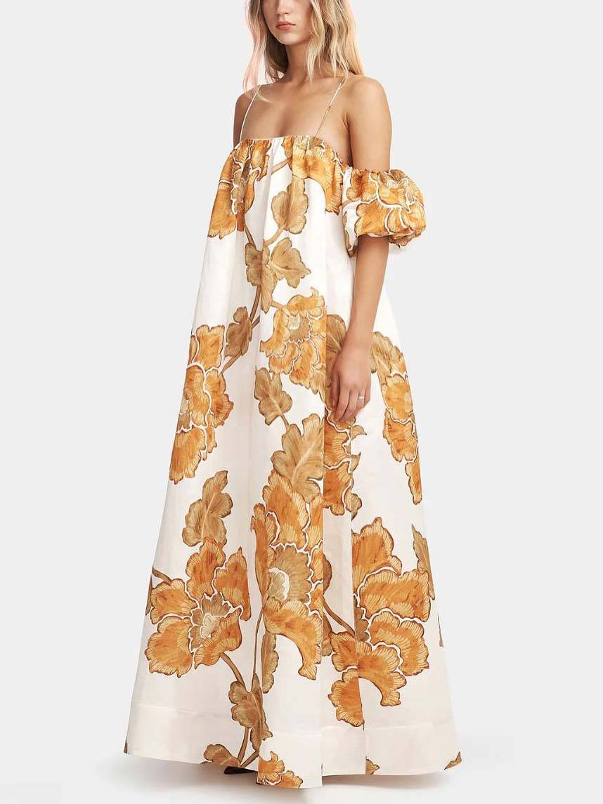 Sling-Kleid mit Blumendruck