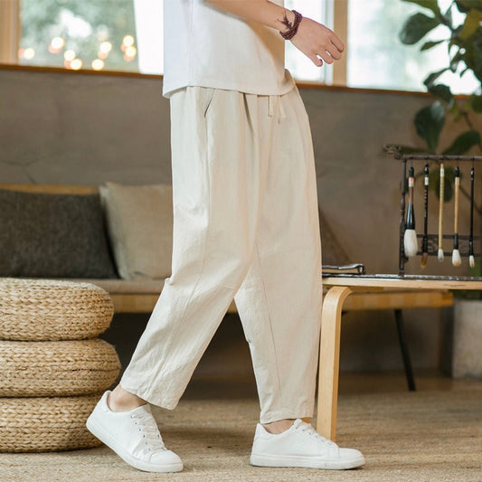Weite Leinenhose