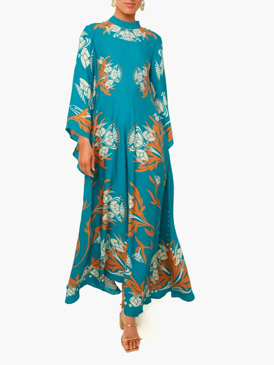 Vintage Maxikleid mit atemberaubendem Print