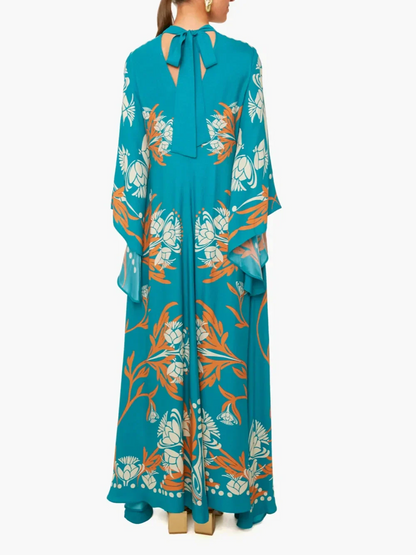 Vintage Maxikleid mit atemberaubendem Print