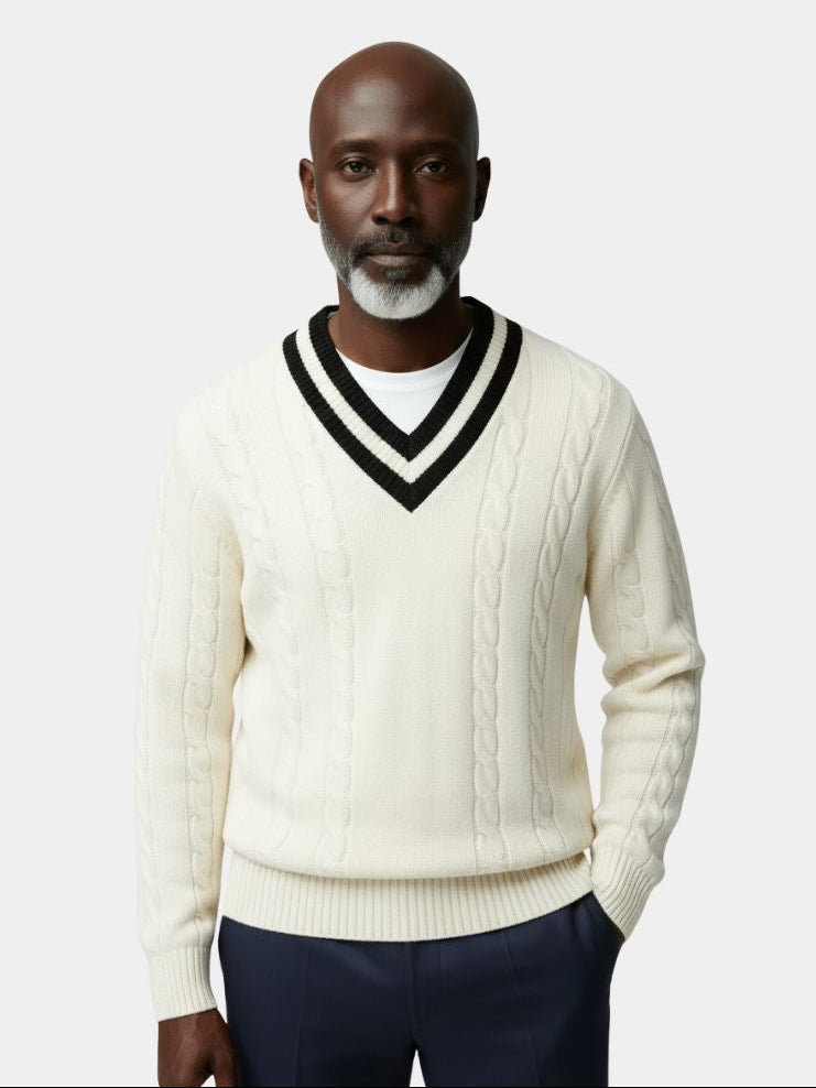 Minimalist V-Neck Sweater For Men