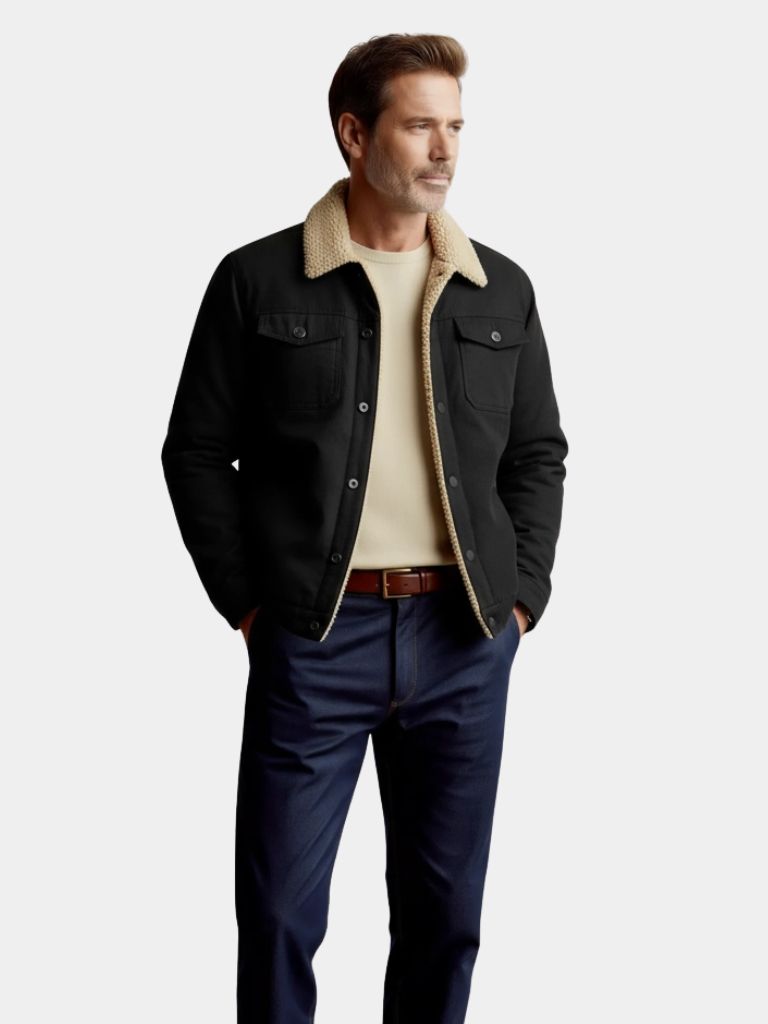 Vintage Fleece Bomber Jacket