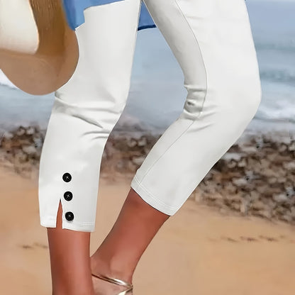 Clara Polierte Stretch-Capri