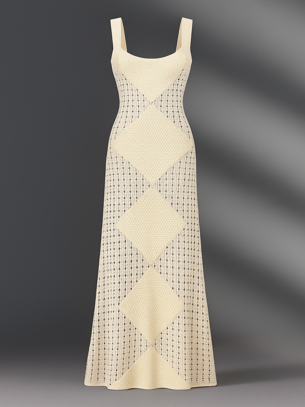 Summer Fashion Hollow See-through Knitted Maxi Dress