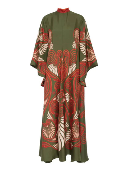 Elegantes Maxikleid mit schillerndem Print
