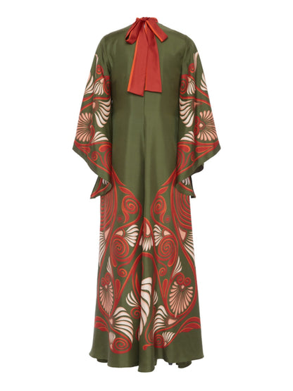 Elegantes Maxikleid mit schillerndem Print