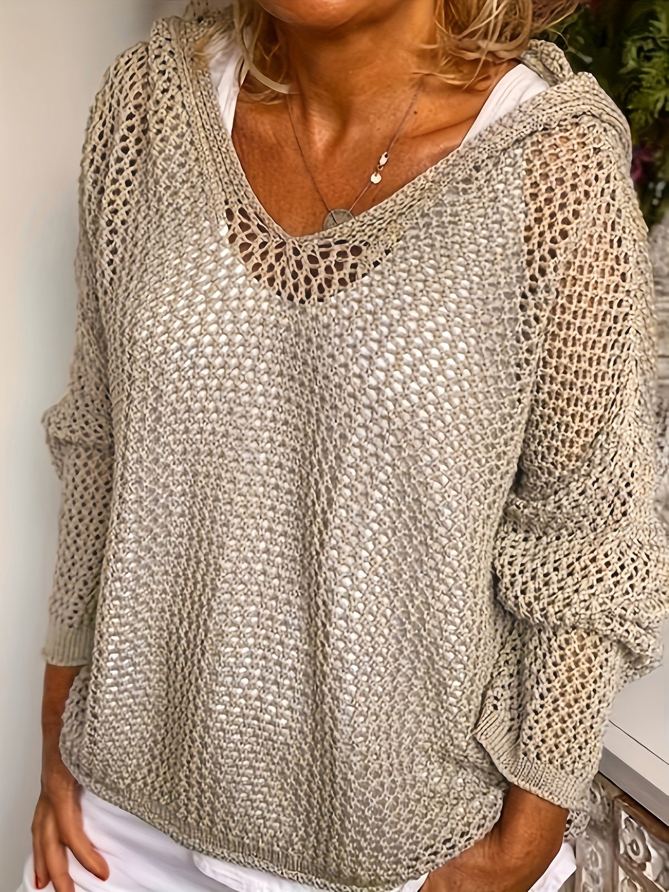 Lana Strick-Kapuzenpullover