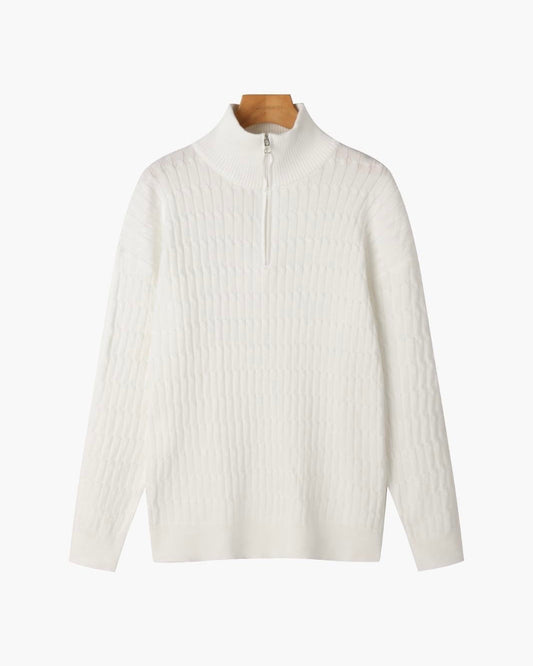 Pullover mit halbem Reißverschluss