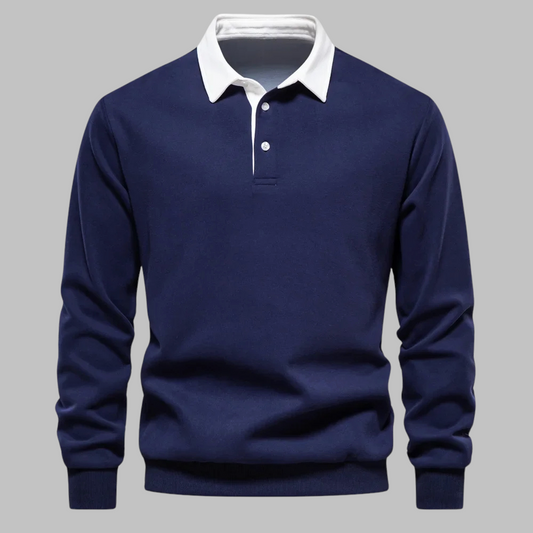 Andrew Collins Pullover mit Polokragen