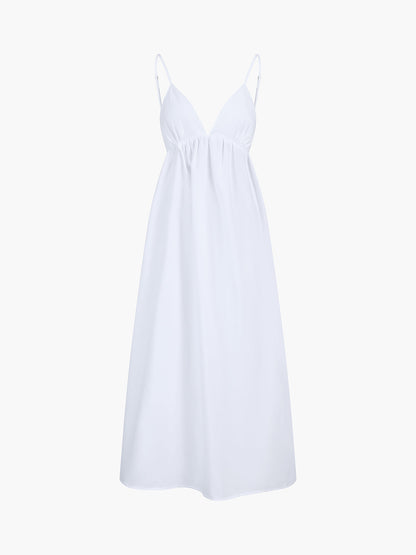 Coastal Cowgirl – Langes Kleid mit offenem Rücken 