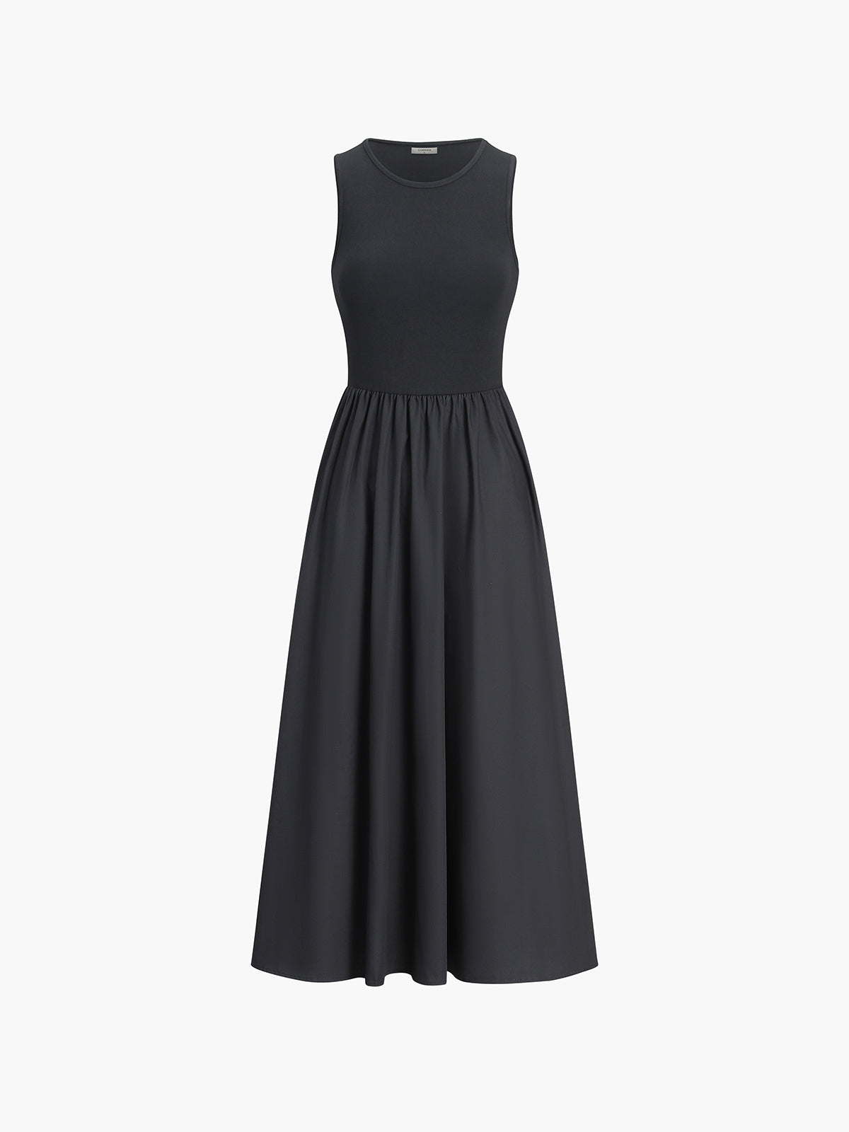 Freizeit-Langkleid mit Rundhalsausschnitt 