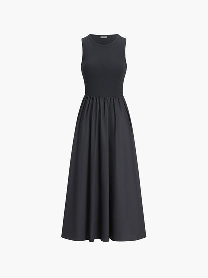 Freizeit-Langkleid mit Rundhalsausschnitt 