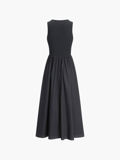 Freizeit-Langkleid mit Rundhalsausschnitt 