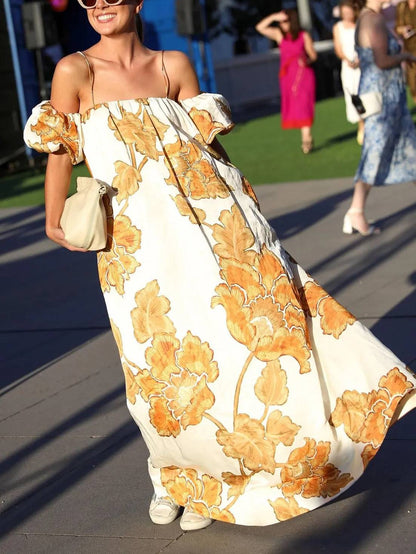 Sling-Kleid mit Blumendruck