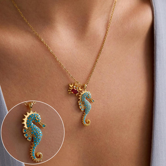 Collier Hippocampe Céleste