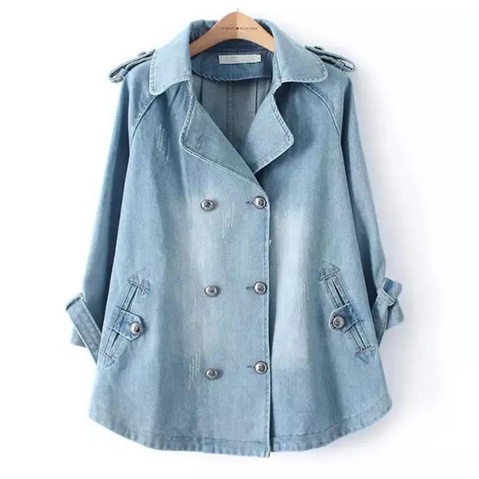 Denim-Cape-Mantel für jeden Tag