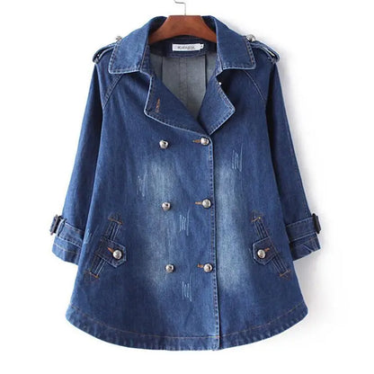 Denim-Cape-Mantel für jeden Tag