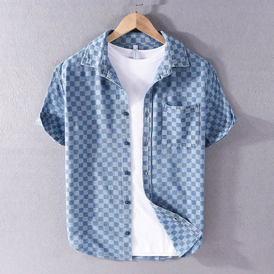 MASON KARIERTES DENIMHEMD 