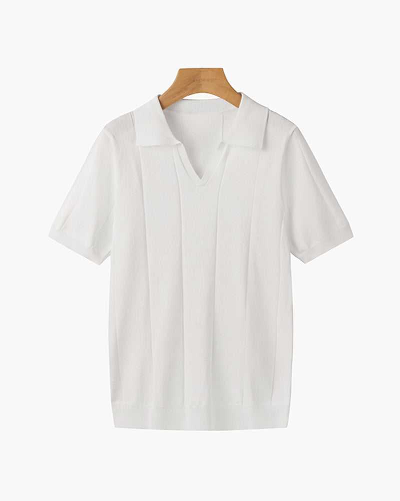 Poloshirt mit V-Ausschnitt