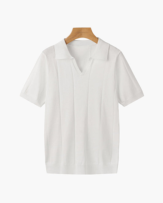 Poloshirt mit V-Ausschnitt