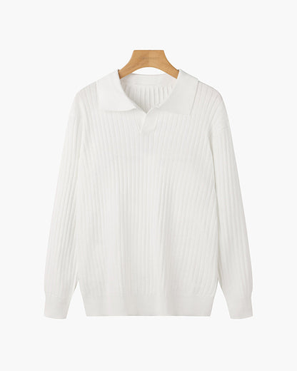 Poloshirt mit V-Ausschnitt