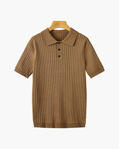 Gestricktes Poloshirt