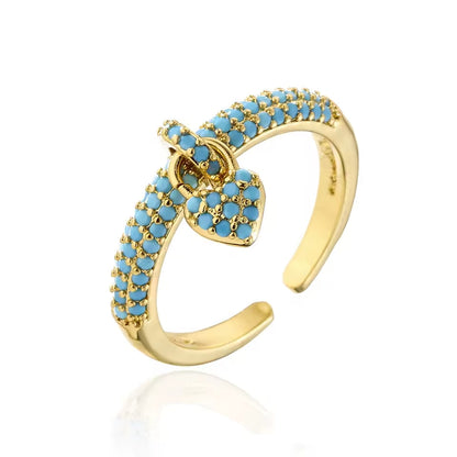 Bague Ajustable Pierre Céleste Turquoise