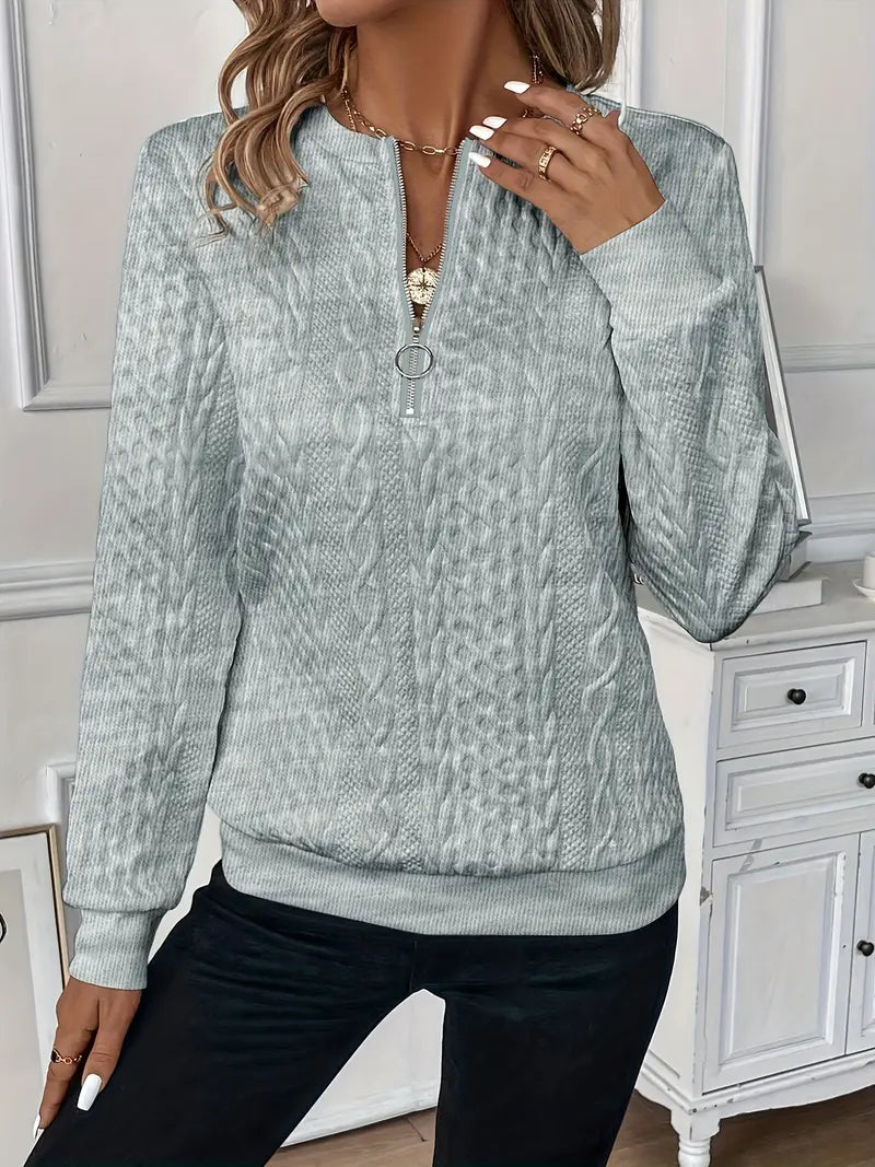 Amy | Pullover mit Reißverschluss 