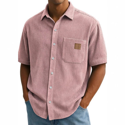 Vintage Herren Kurzarm Button-Up Shirt