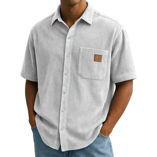 Vintage Herren Kurzarm Button-Up Shirt
